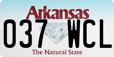 AR license plate 037WCL