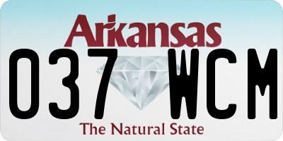 AR license plate 037WCM