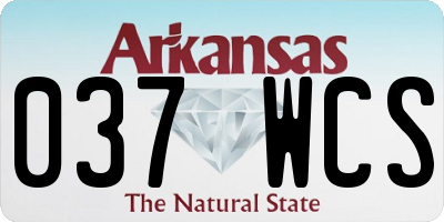 AR license plate 037WCS