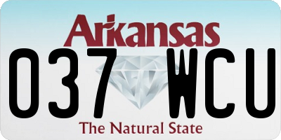 AR license plate 037WCU