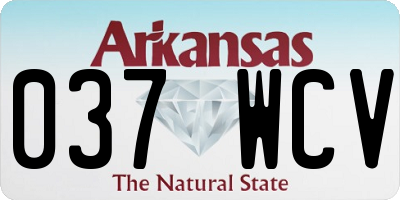 AR license plate 037WCV