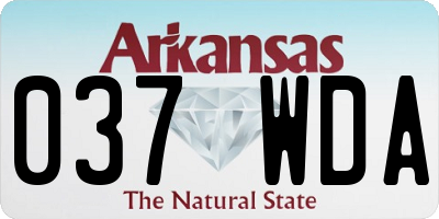 AR license plate 037WDA