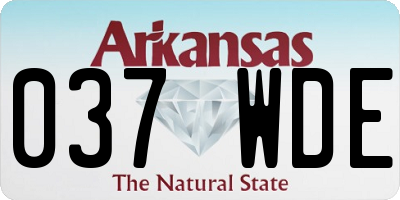 AR license plate 037WDE