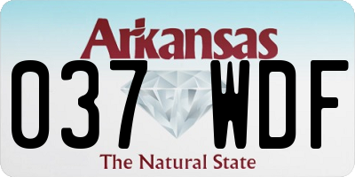 AR license plate 037WDF