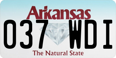 AR license plate 037WDI