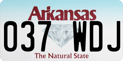 AR license plate 037WDJ
