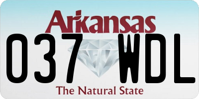 AR license plate 037WDL