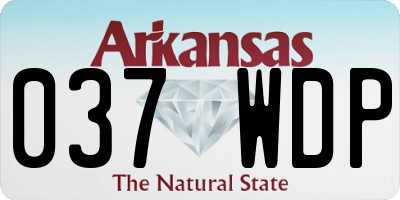 AR license plate 037WDP