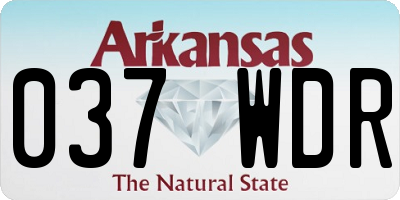 AR license plate 037WDR