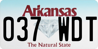 AR license plate 037WDT