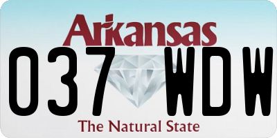 AR license plate 037WDW