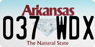 AR license plate 037WDX