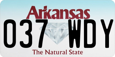 AR license plate 037WDY