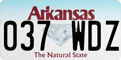 AR license plate 037WDZ