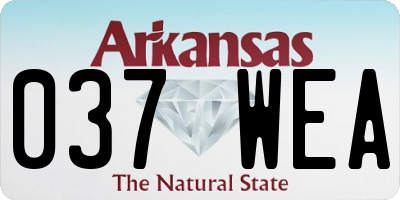 AR license plate 037WEA