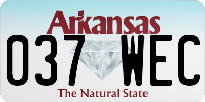 AR license plate 037WEC
