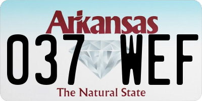 AR license plate 037WEF