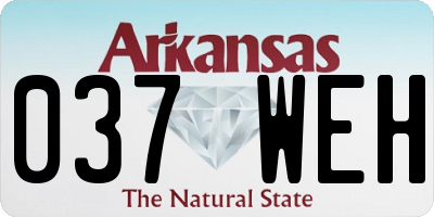 AR license plate 037WEH