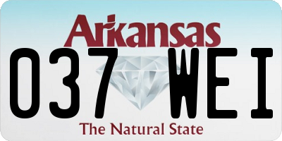 AR license plate 037WEI