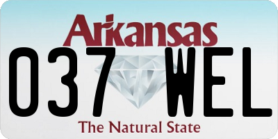 AR license plate 037WEL
