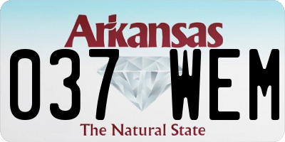 AR license plate 037WEM