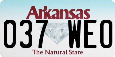 AR license plate 037WEO