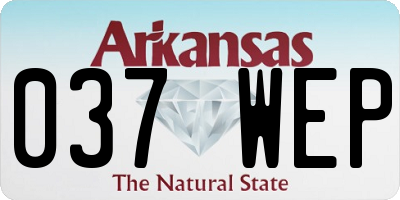 AR license plate 037WEP