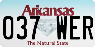 AR license plate 037WER