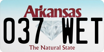AR license plate 037WET