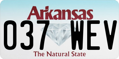 AR license plate 037WEV