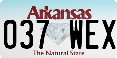 AR license plate 037WEX