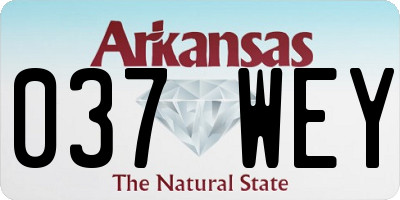AR license plate 037WEY