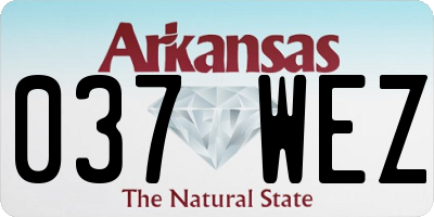 AR license plate 037WEZ
