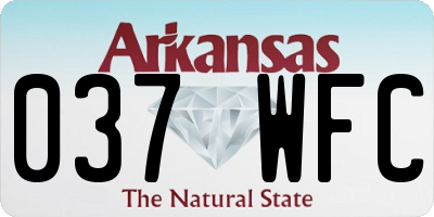 AR license plate 037WFC