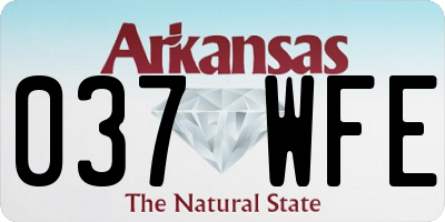 AR license plate 037WFE