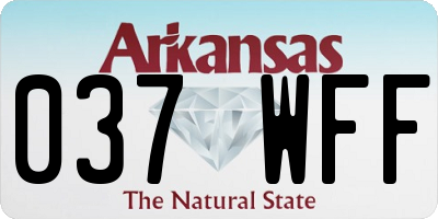 AR license plate 037WFF
