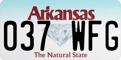 AR license plate 037WFG