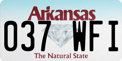 AR license plate 037WFI