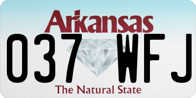 AR license plate 037WFJ