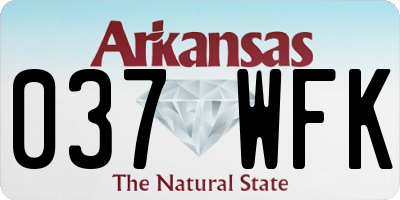 AR license plate 037WFK