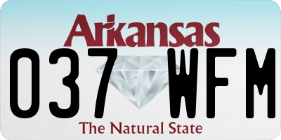 AR license plate 037WFM