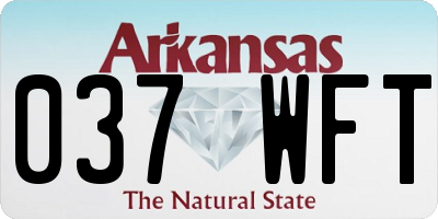 AR license plate 037WFT