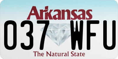 AR license plate 037WFU
