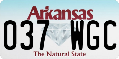 AR license plate 037WGC