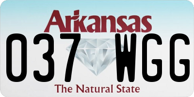 AR license plate 037WGG