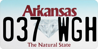 AR license plate 037WGH