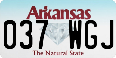 AR license plate 037WGJ