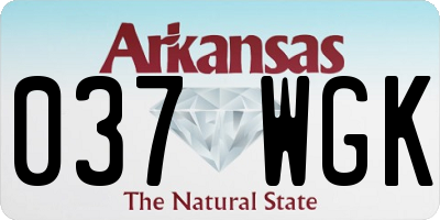 AR license plate 037WGK