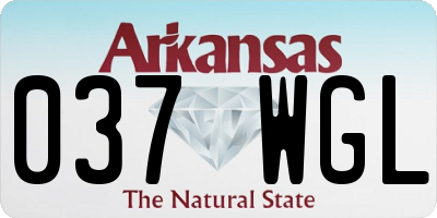AR license plate 037WGL