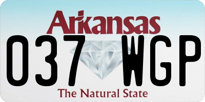AR license plate 037WGP